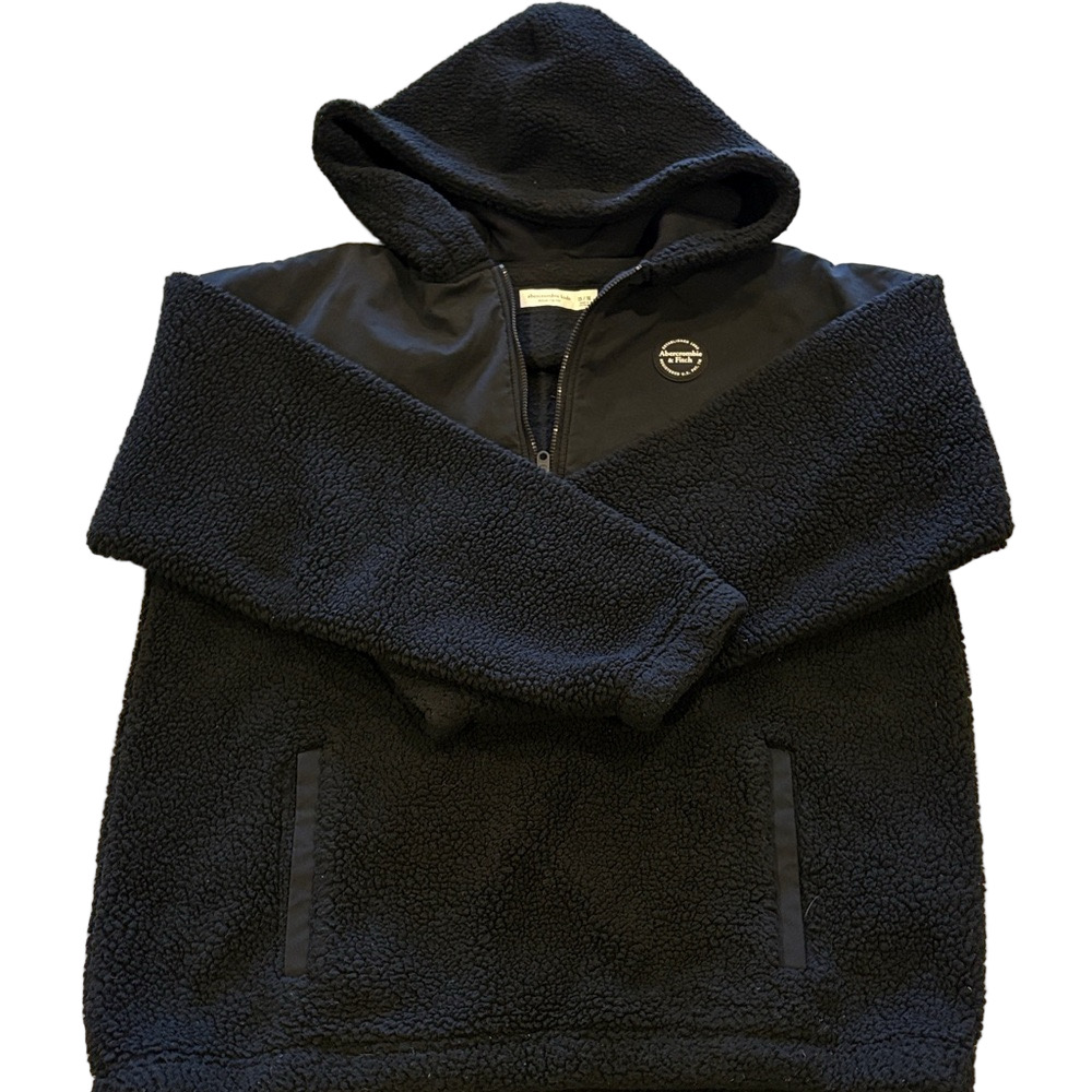 Abercrombie & Fitch Kids XL Black Sherpa Jacket - Picture 4 of 5